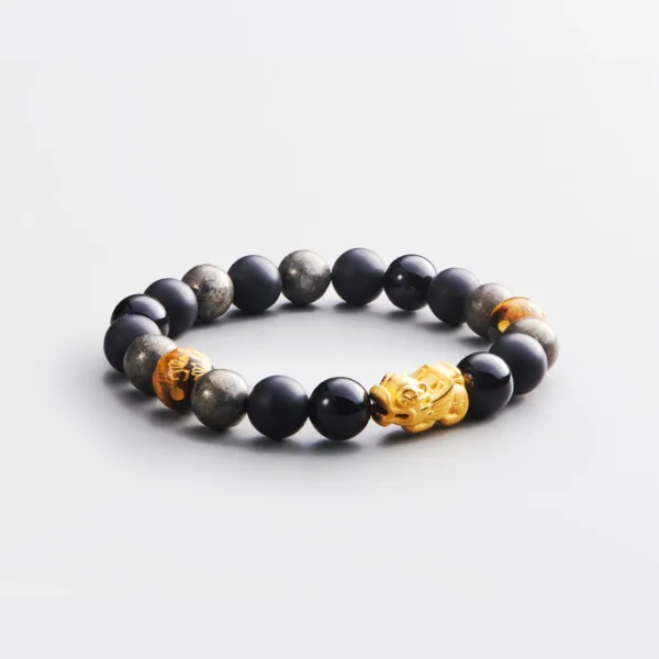 The Midnight Reign - 0.8G 999 Solid Gold Pixiu Series